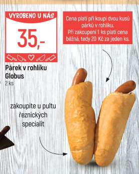 Párek v rohlíku Globus