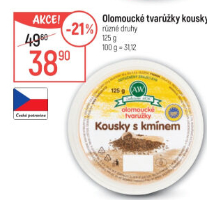 Sýr tvarůžky olomoucké kousky A.W.