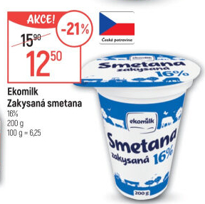 Zakysaná smetana 16% Ekomilk