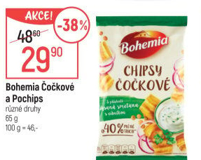 Čočkové chipsy Bohemia Chips