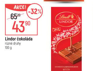 Čokoláda Lindor Lindt