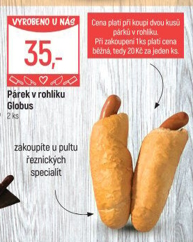 Párek v rohlíku Globus