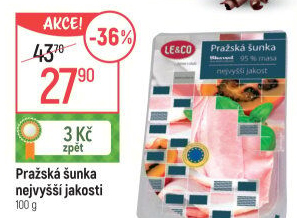 Šunka pražská nejvyšší jakosti LE&amp