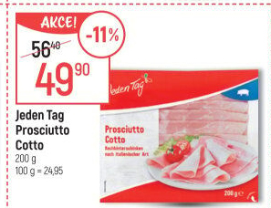 Šunka Prosciutto Cotto Jeden Tag