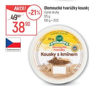 Sýr tvarůžky olomoucké kousky A.W.