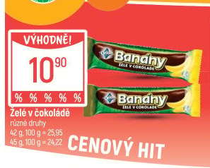Tyčinka Banány v čokoládě Orion