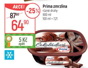 Zmrzlina ve vaničce Prima