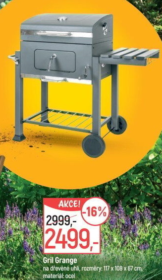 Gril na dřevěné uhlí Grange