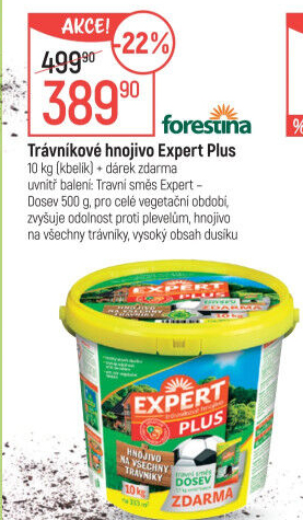 Trávníkové hnojivo Expert plus Forestina