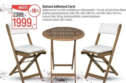 Balkonový set Carol Fieldmann