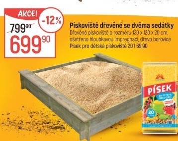 Dětské dřevěné pískoviště