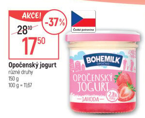 Jogurt ochucený Opočenský Bohemilk