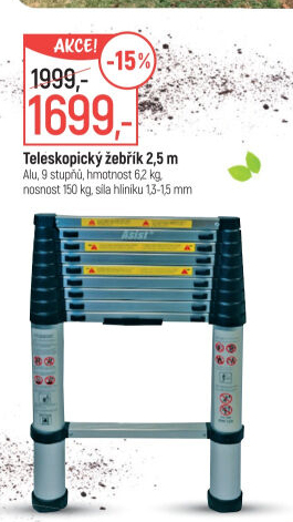 Teleskopický žebřík Asist