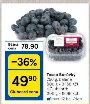 Borůvky Tesco