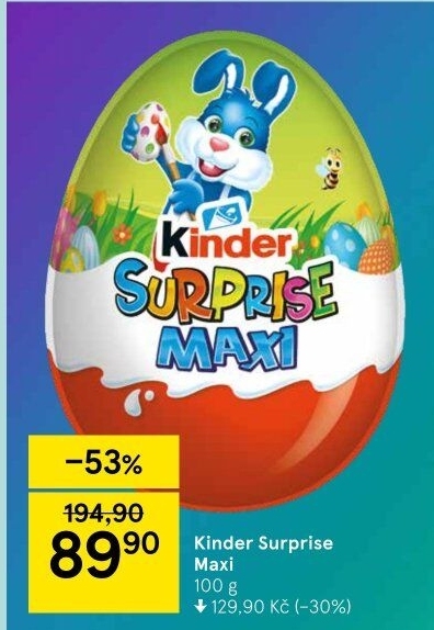 Čokoládové vajíčko s překvapením Maxi Kinder Surprise