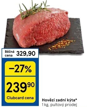 Hovězí kýta zadní bez kosti