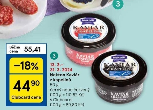 Kaviár z kapelínů Nekton