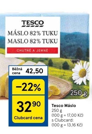 Máslo Tesco