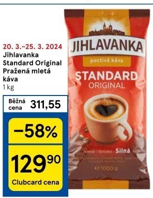Mletá káva Standard Jihlavanka