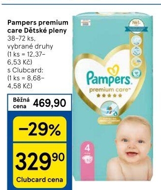 Pleny dětské Pampers Premium Care