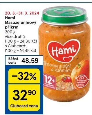 Příkrm masozeleninový Hami