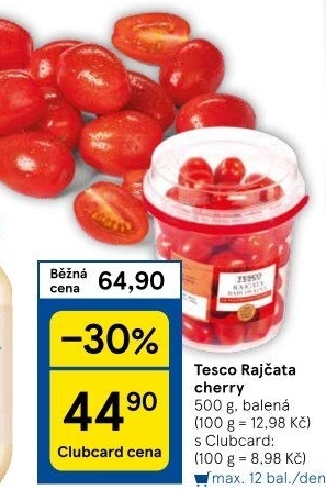 Rajčata cherry Tesco