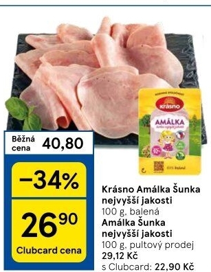 Šunka Amálka nejvyšší jakosti Krásno
