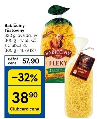 Těstoviny babiččiny Druid