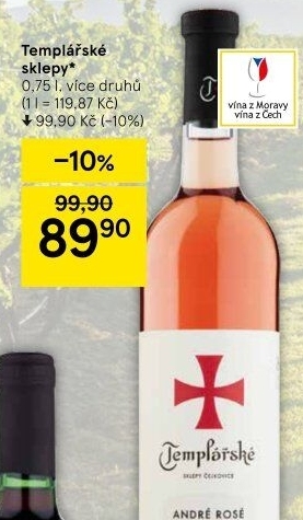 Vína Templářské sklepy Čejkovice