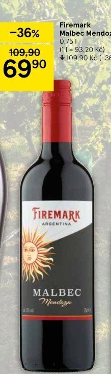 Víno Malbec Mendoza Firemark