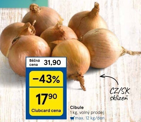 Cibule kuchyňská žlutá