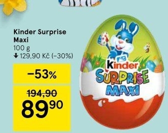 Čokoládové vajíčko s překvapením Maxi Kinder Surprise