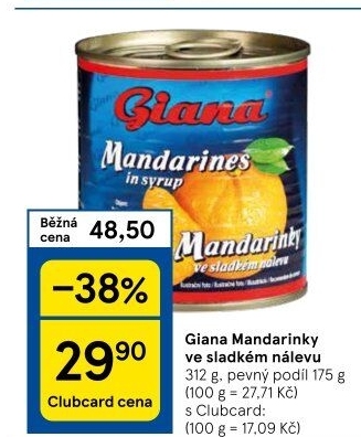 Kompot mandarinky Giana
