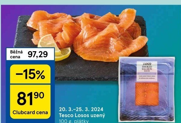 Losos uzený Tesco