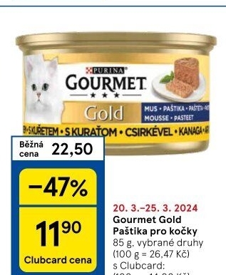 Paštika pro kočky Gold Gourmet Purina