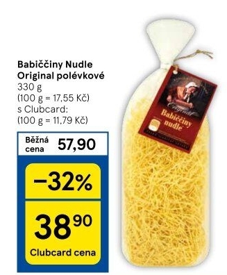 Polévkové nudle Babiččiny Druid