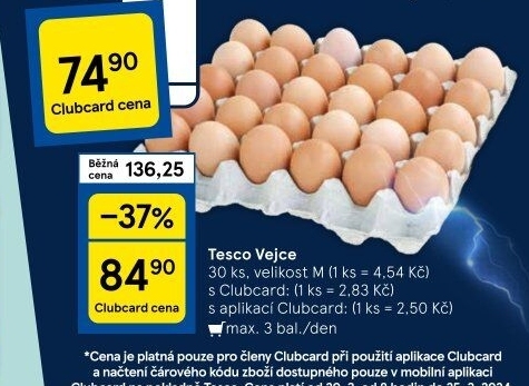 Vejce M Tesco