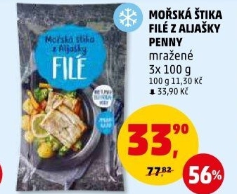 Mořská štika filé z Aljašky mražená Penny