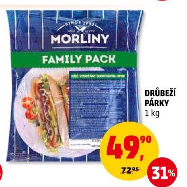 Párky drůbeží Morliny