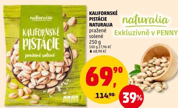 Pražené pistácie kalifornské Naturalia