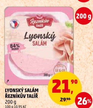 Salám lyonský Řezníkův talíř