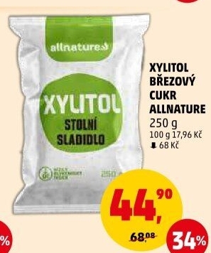 Sladidlo březový cukr Xylitol Allnature