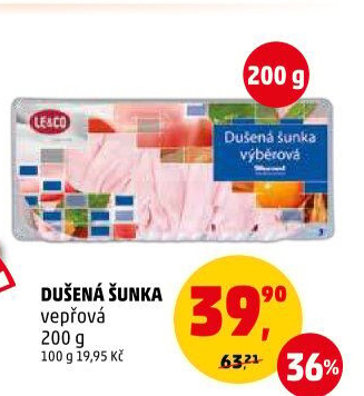 Šunka vepřová dušená LE&amp
