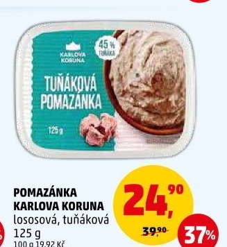Tuňáková pomazánka Karlova Koruna