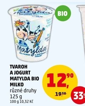 Tvaroh s jogurtem bio Matylda Milko