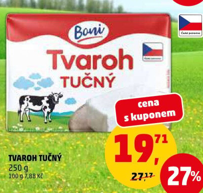 Tvaroh tučný Boni