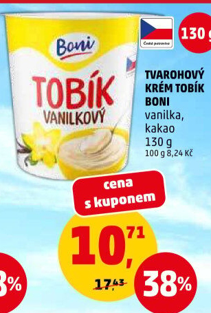Tvarohový krém Tobík Boni