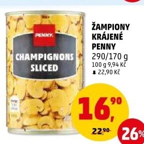 Žampiony sterilované Penny