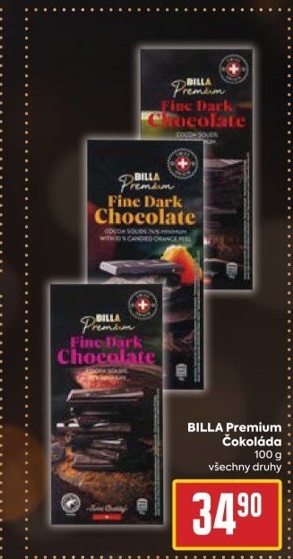 Čokoláda Billa Premium