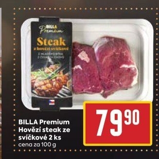 Hovězí steak ze svíčkové Billa Premium